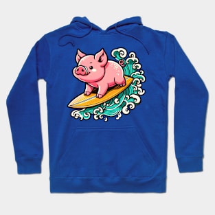 Surfing pig Hoodie